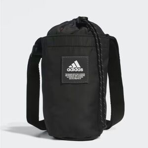 adidas hydration 2 crossbody Black Bottle Sling Bag with Logo Patch NWT